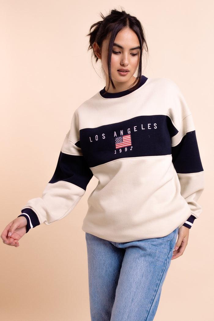 Daisy Street Daisy Street Panelled LA Sweatshirt