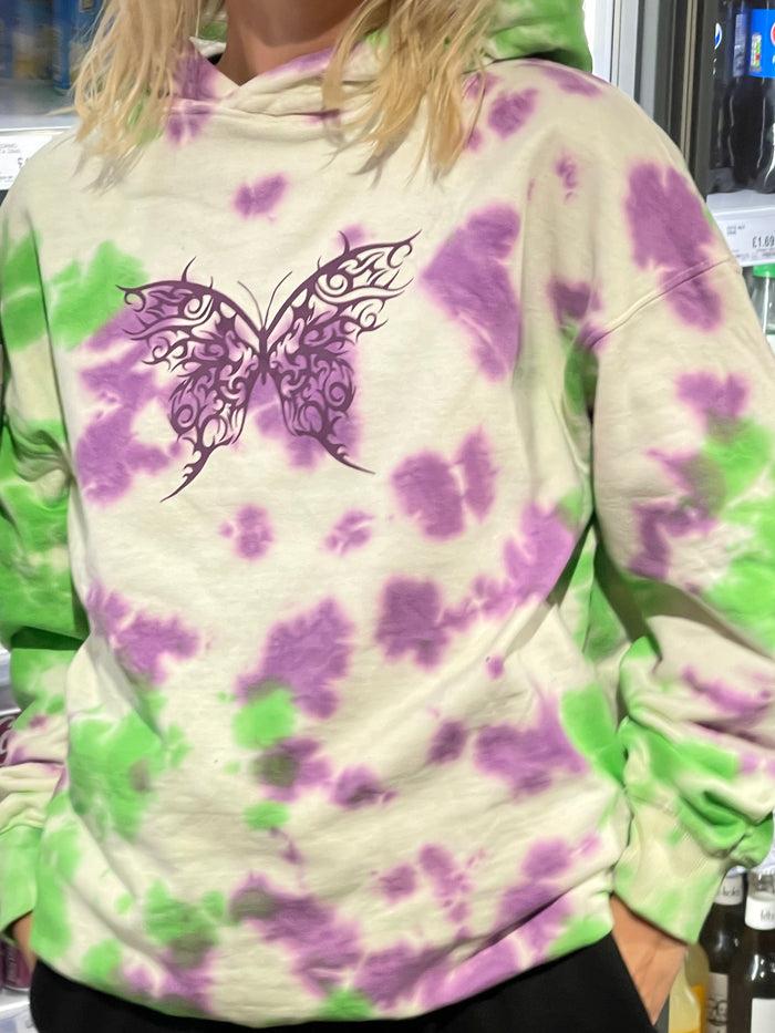 Daisy Street Daisy Street Printed Tie Dye Hoodie