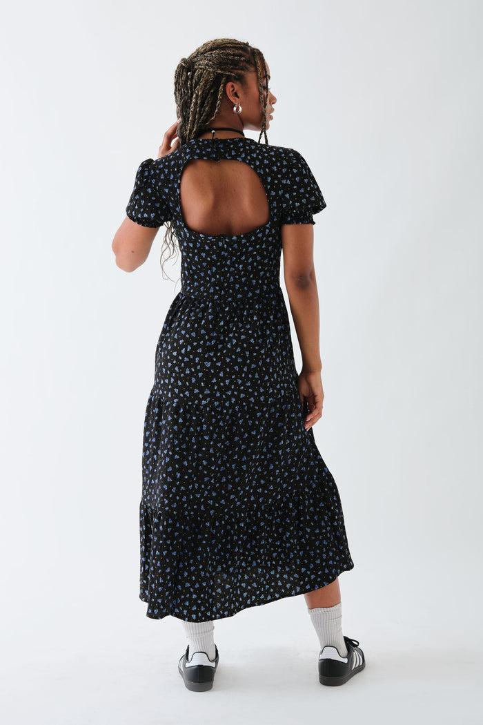 Daisy Street Daisy Street Puff Sleeve Tier Dress