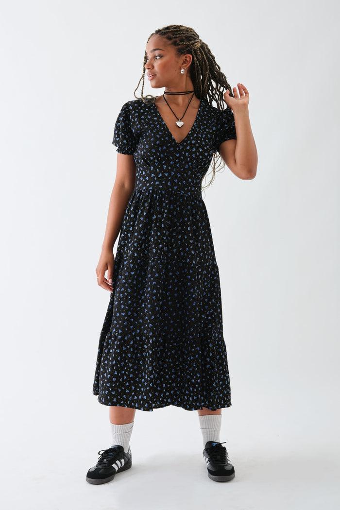 daisy street Daisy Street Puff Sleeve Tier Dress