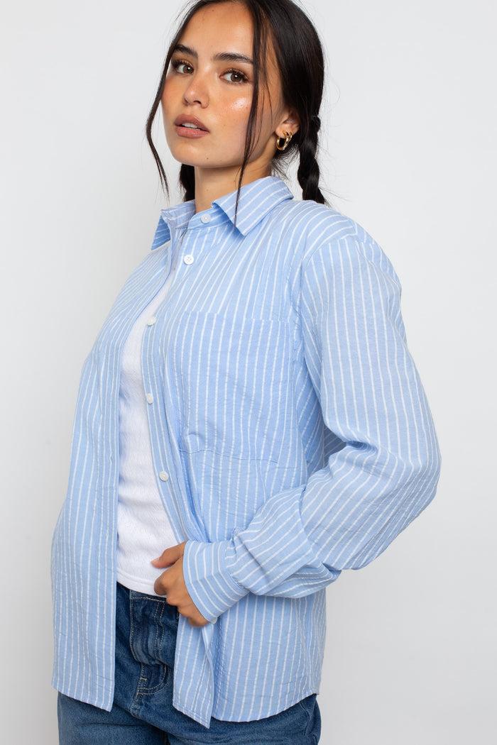 Daisy Street Daisy Street Relaxed Fit Stripe Shirt