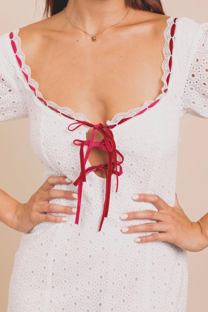 Daisy Street Daisy Street Ribbon Detail Mini Dress