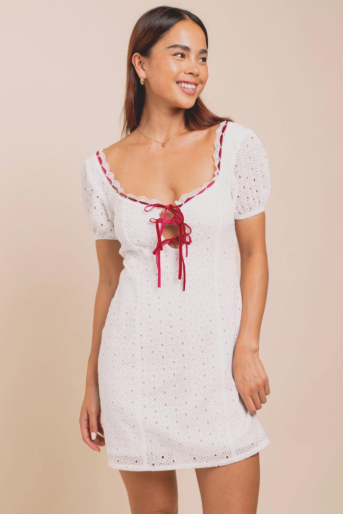 daisy street Daisy Street Ribbon Detail Mini Dress