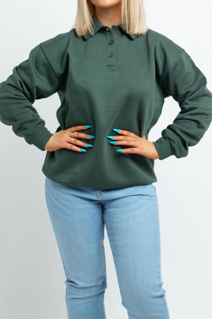 Daisy Street Daisy Street Rugby Sweatshirt