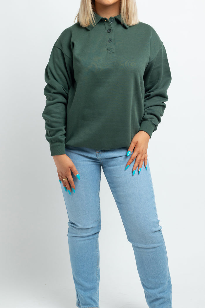 daisy street Daisy Street Rugby Sweatshirt