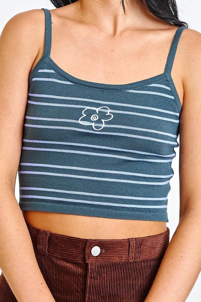 Daisy Street Daisy Street Stripe Knitted Crop Top