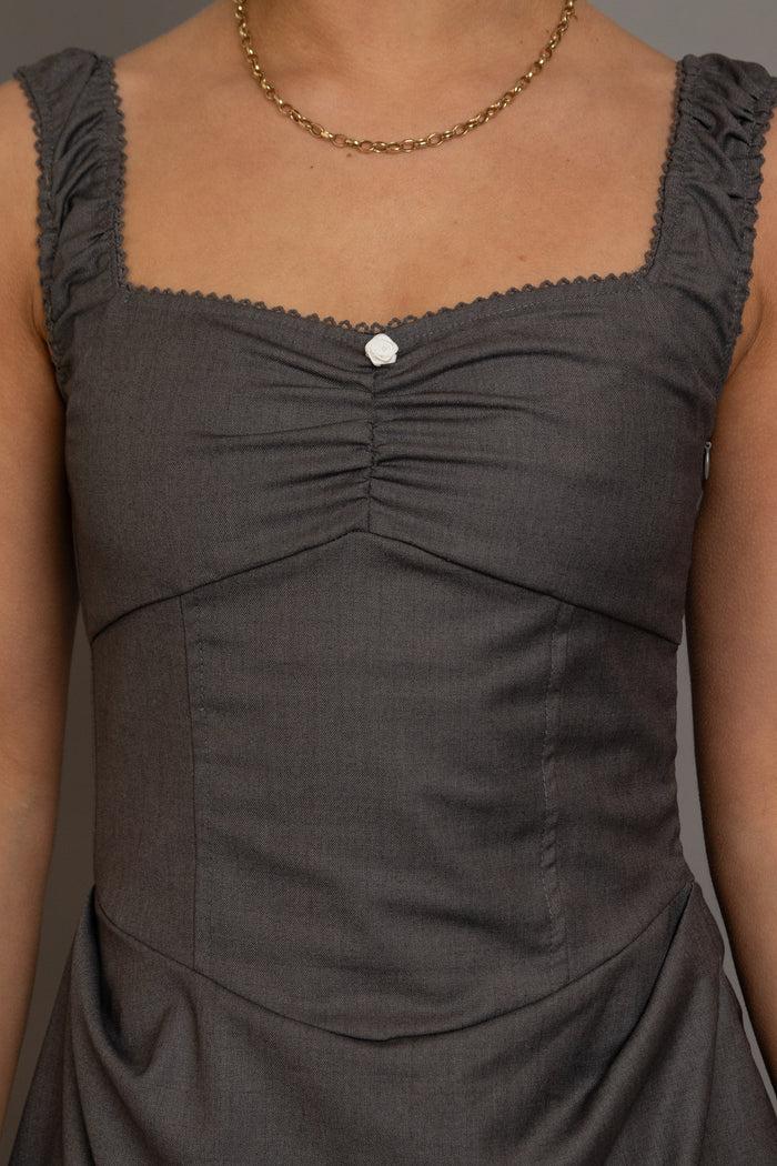 Daisy Street Daisy Street Tailored Grey Mini Dress