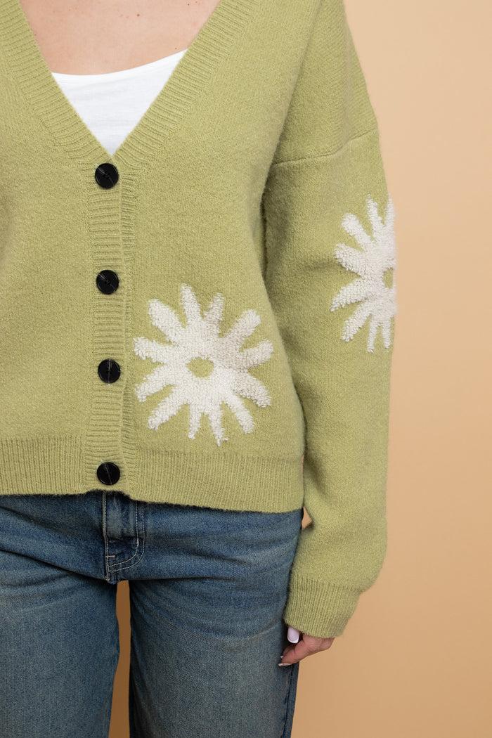 Daisy Street Daisy Street Tufted Intarsia Cardigan