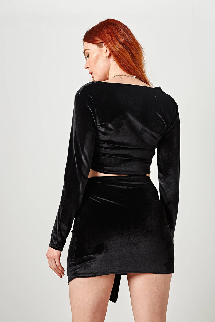 Daisy Street Daisy Street Velvet Mini Skirt