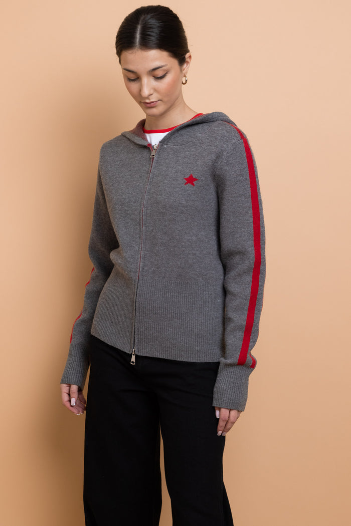 daisy street Daisy Street Zip Up Intarsia Knit Top