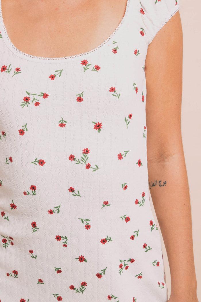 Daisy Street Daisy Street Ditsy Pointelle Mini Dress