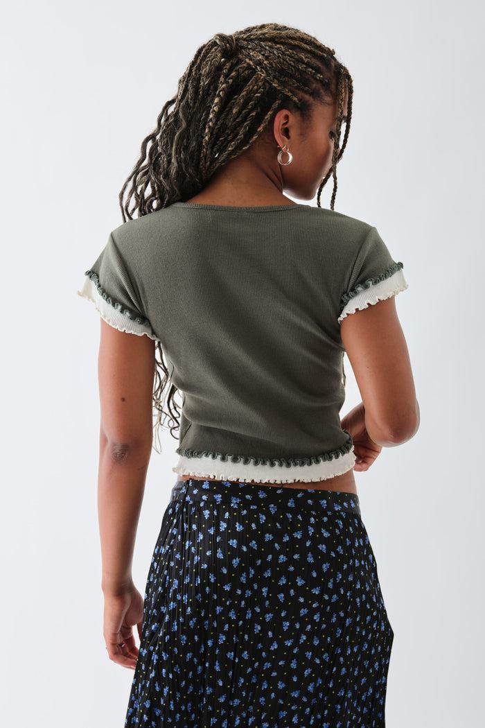 Daisy Street Daisy Street Double Layer Effect Baby Tee