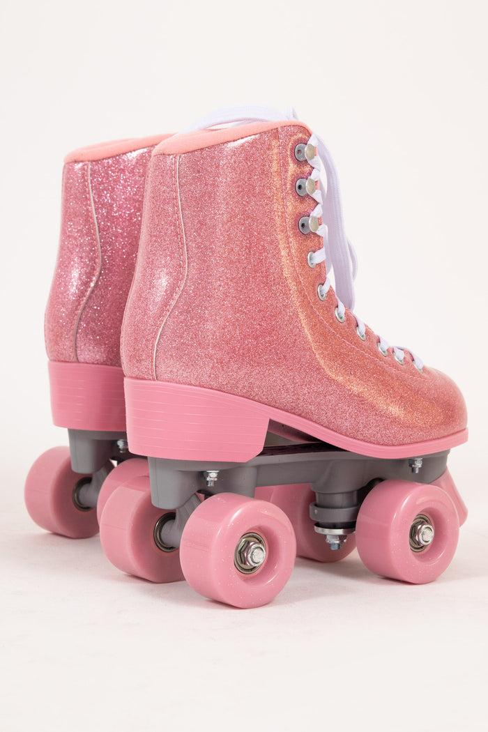 Daisy Street Daisy Street Exclusive Roller Skates In Pink Glitter