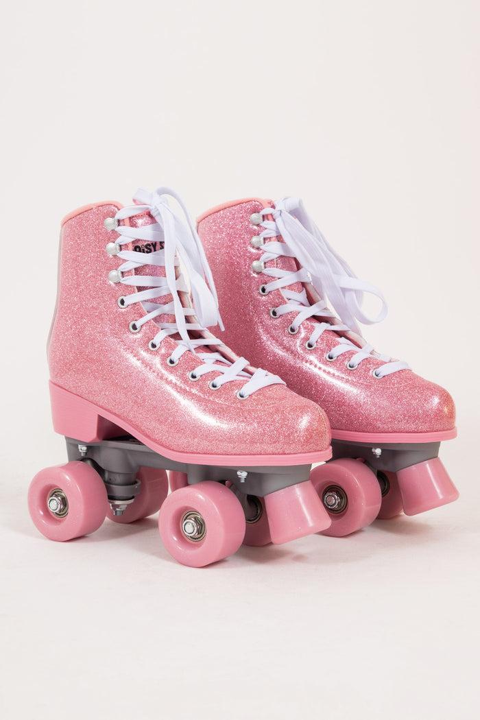Daisy Street Daisy Street Exclusive Roller Skates In Pink Glitter