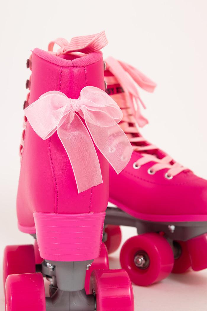 Daisy Street Daisy Street Exclusive Roller Skates In Pink With Bow Details