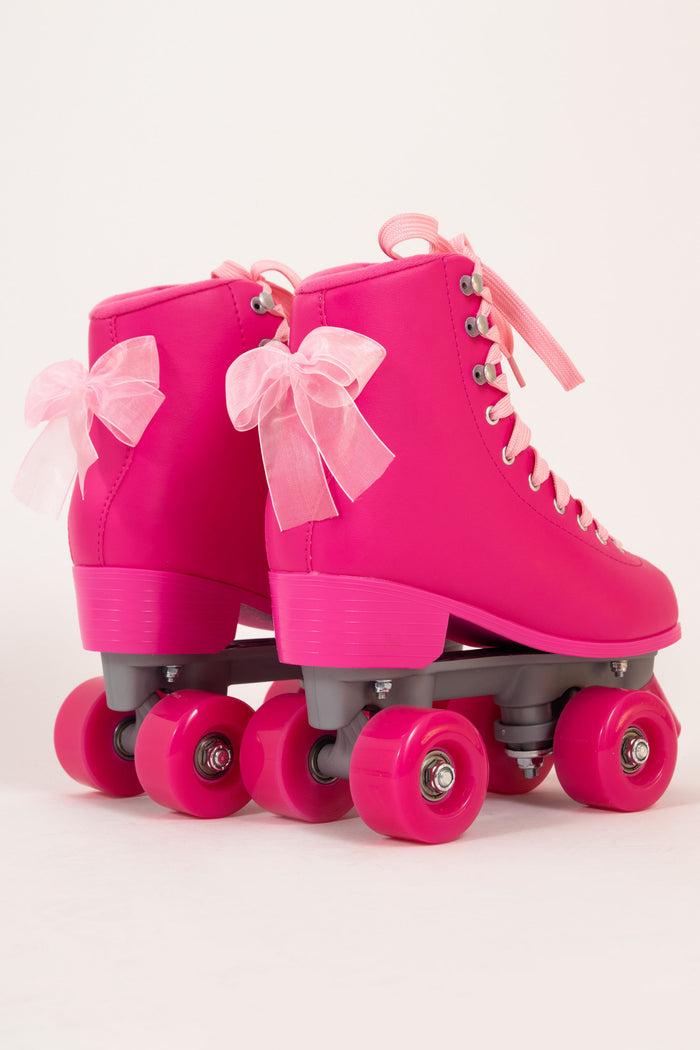 Daisy Street Daisy Street Exclusive Roller Skates In Pink With Bow Details