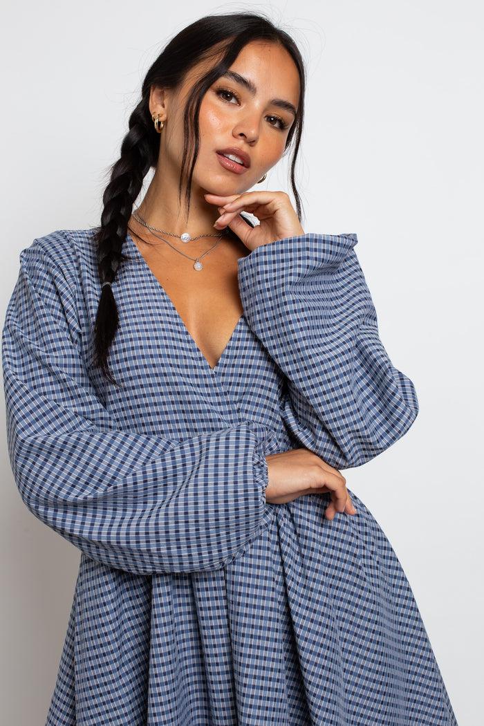 Daisy Street Daisy Street Fixed Wrap Over Smock Dress