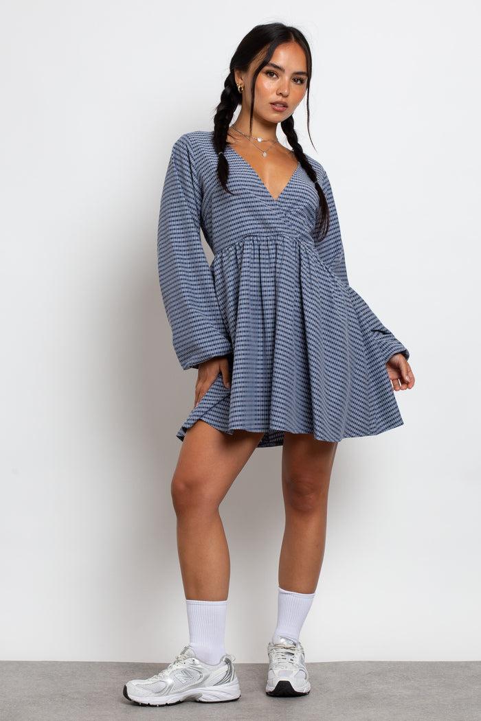 daisy street Daisy Street Fixed Wrap Over Smock Dress