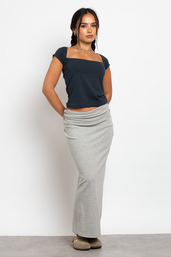 daisy street Daisy Street Fold Over Waistband Maxi Skirt