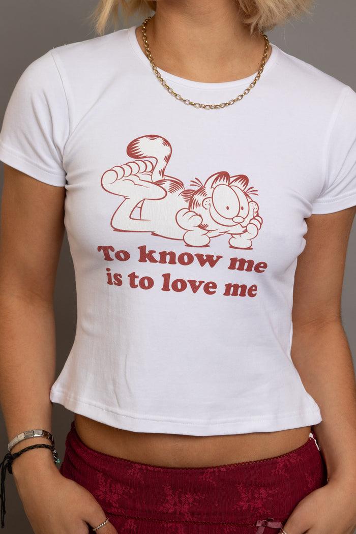 Daisy Street Daisy Street Garfield To Know Me Is To Love Me Baby Tee