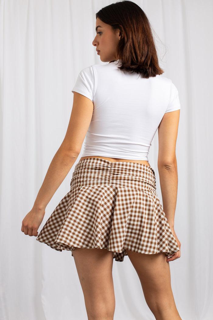 Daisy Street Daisy Street Gathered Drawcord Waistband Mini Skirt