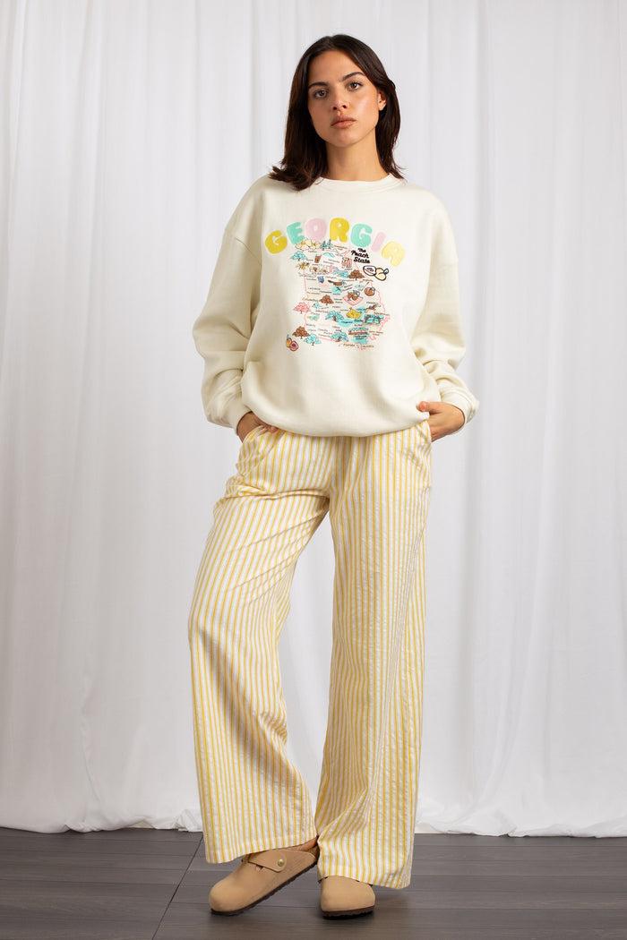 Daisy Street Daisy Street Georgia Map Graphic Pullover Sweatshirt