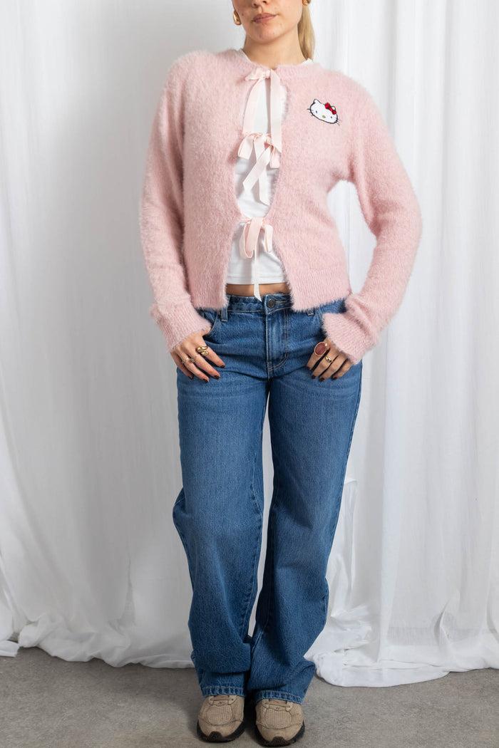 Daisy Street Daisy Street Hello Kitty Fluffy Tie Cardigan