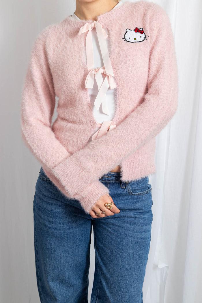 Daisy Street Daisy Street Hello Kitty Fluffy Tie Cardigan