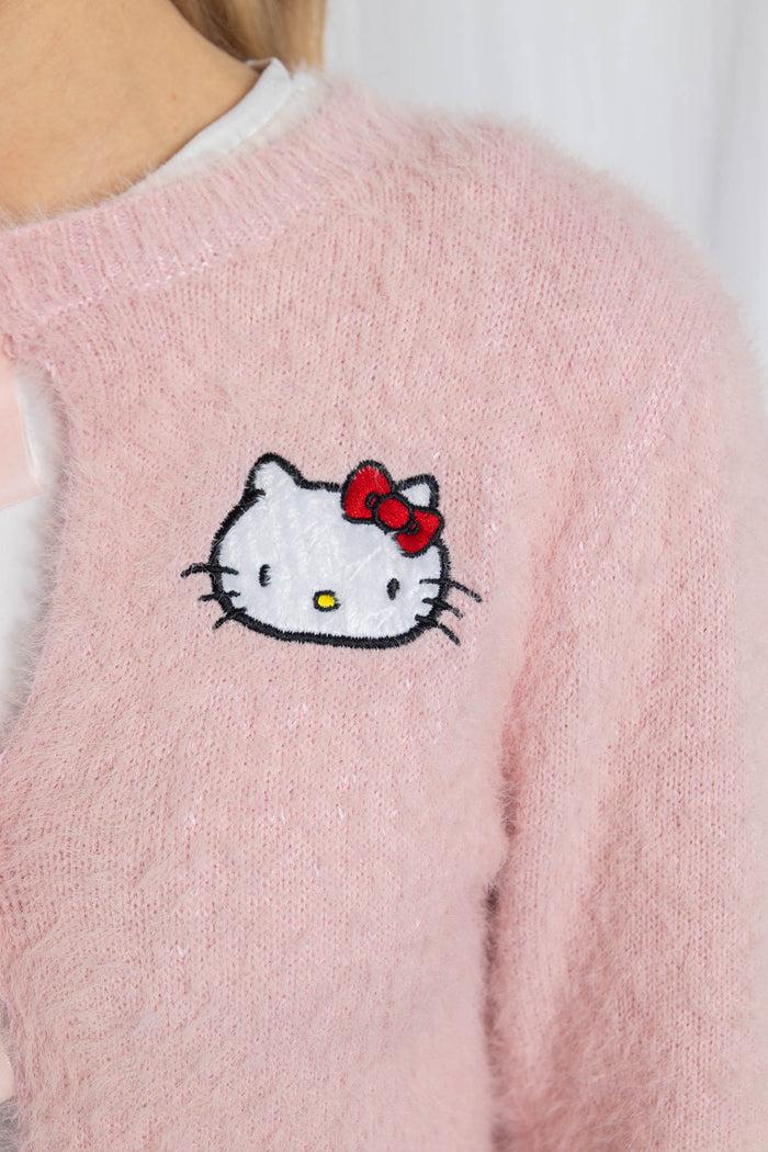 Daisy Street Daisy Street Hello Kitty Fluffy Tie Cardigan