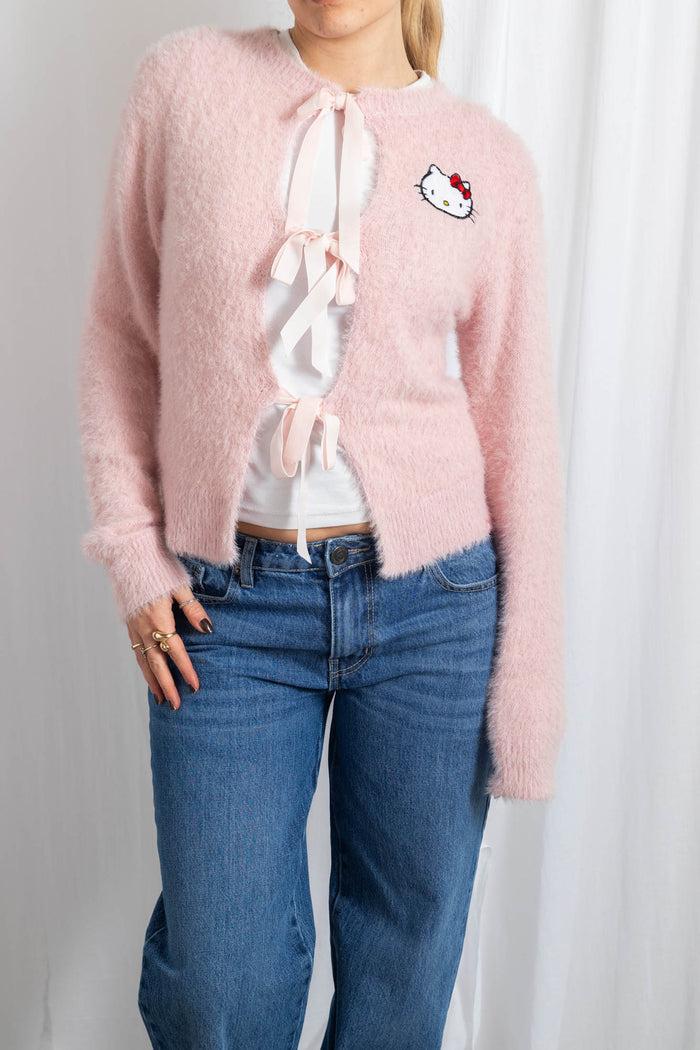 daisy street Daisy Street Hello Kitty Fluffy Tie Cardigan