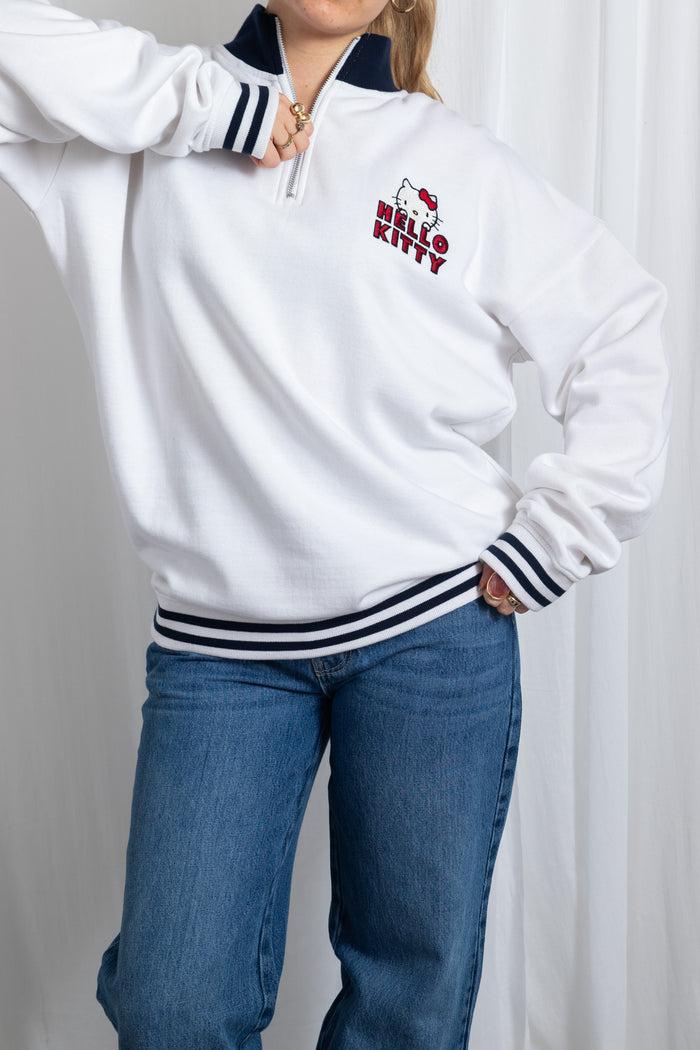 Daisy Street Daisy Street Hello Kitty Funnel Neck Sweatshirt With Navy Contrast