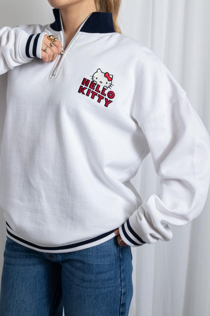 Daisy Street Daisy Street Hello Kitty Funnel Neck Sweatshirt With Navy Contrast