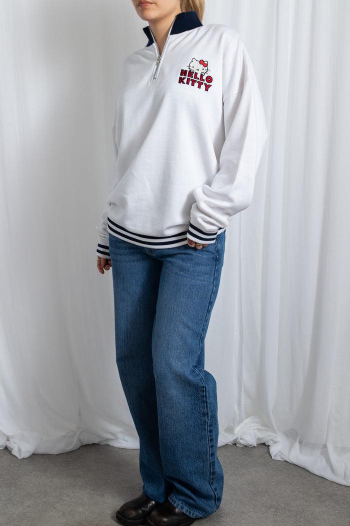 Daisy Street Daisy Street Hello Kitty Funnel Neck Sweatshirt With Navy Contrast
