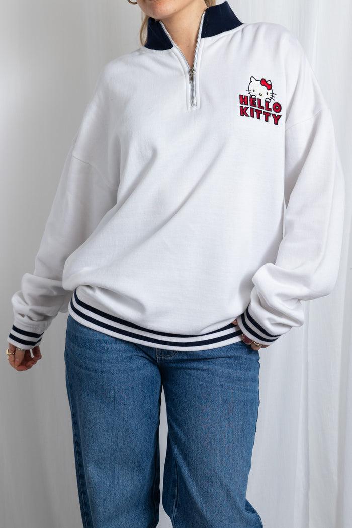 daisy street Daisy Street Hello Kitty Funnel Neck Sweatshirt With Navy Contrast