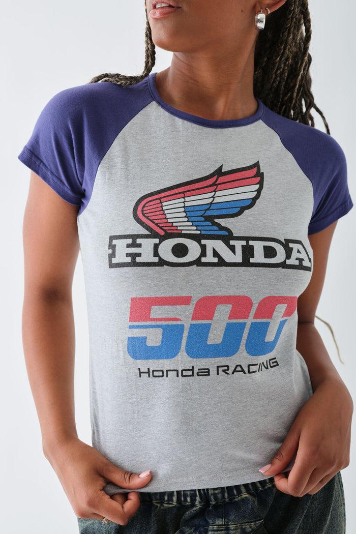 Daisy Street Daisy Street Honda Racing Raglan Crop Top