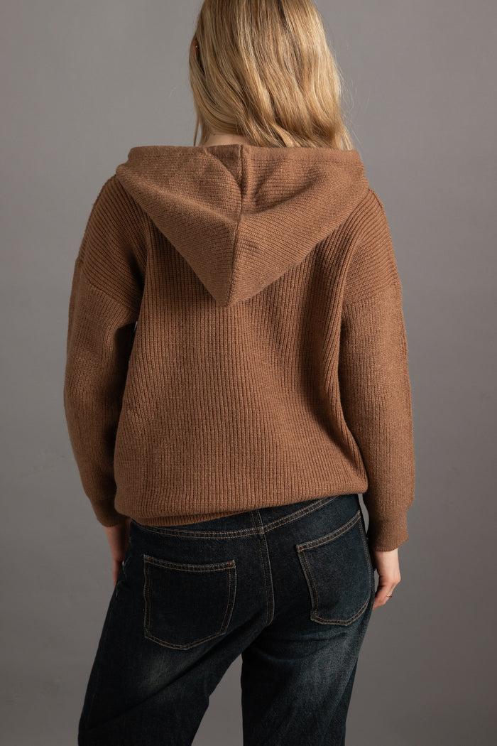 Daisy Street Daisy Street Hooded Cardigan With Button Detail