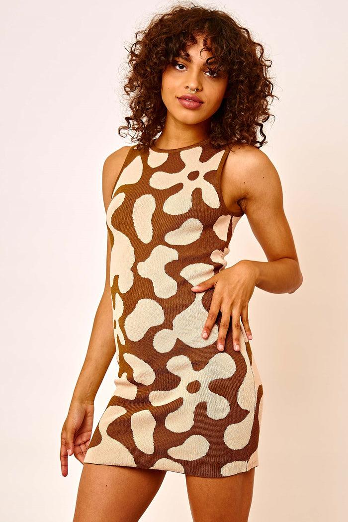 daisy street Daisy Street Knitted Floral Mini Dress