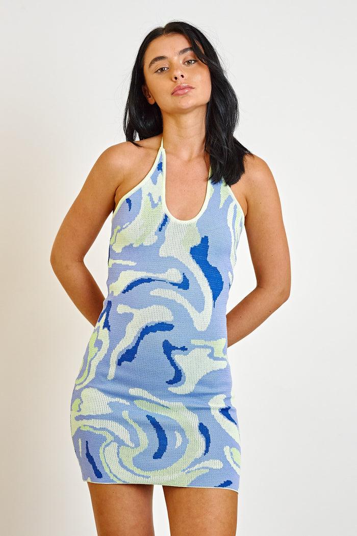 Daisy Street Daisy Street Knitted Halter Mini Dress