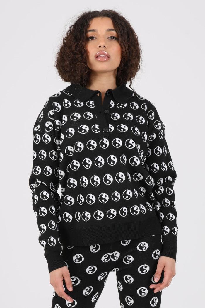 Daisy Street Daisy Street Knitted Yin And Yang Jumper