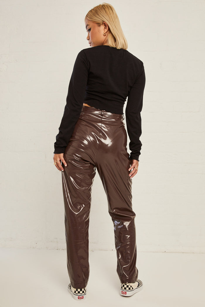 Daisy Street Daisy Street Lettuce Hem Long Sleeved Top