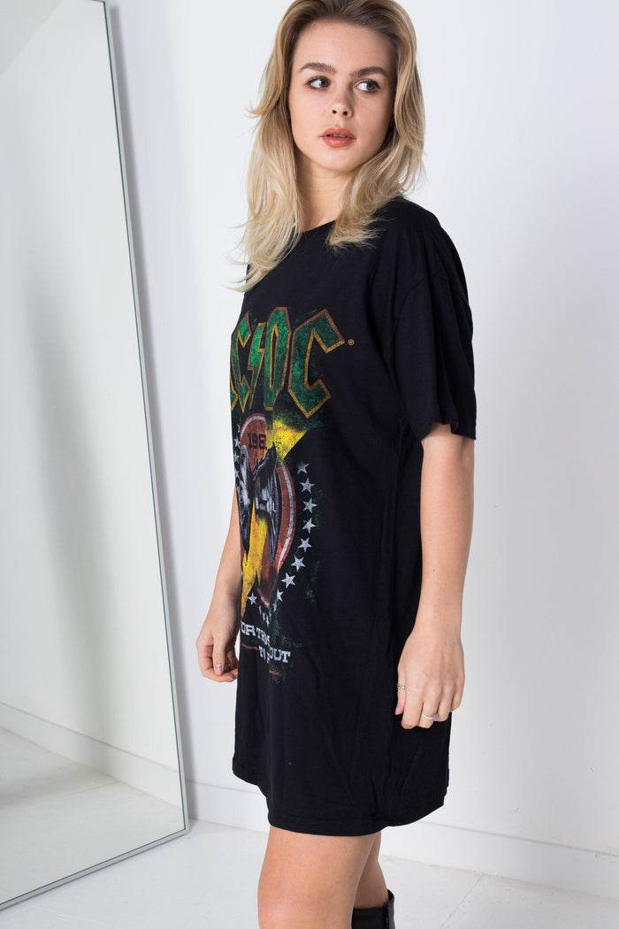 Daisy Street Daisy Street Licensed ACDC 1981 'For Those About To Rock; T-Shirt Dress
