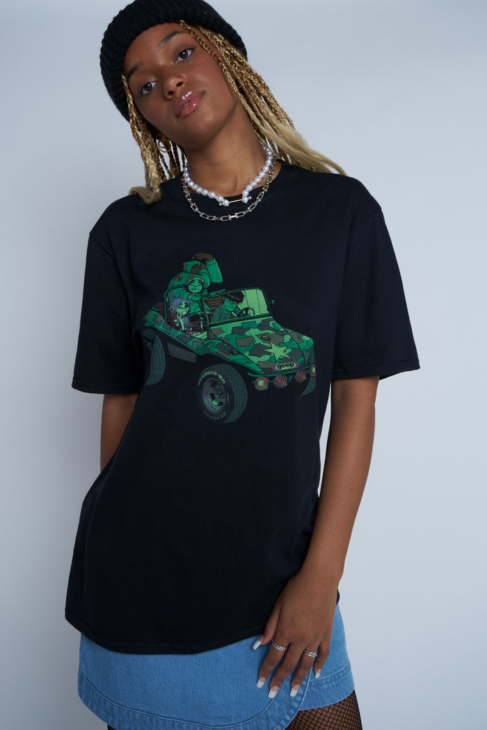 daisy street Daisy Street Licensed Relaxed T-Shirt With Gorillaz Print