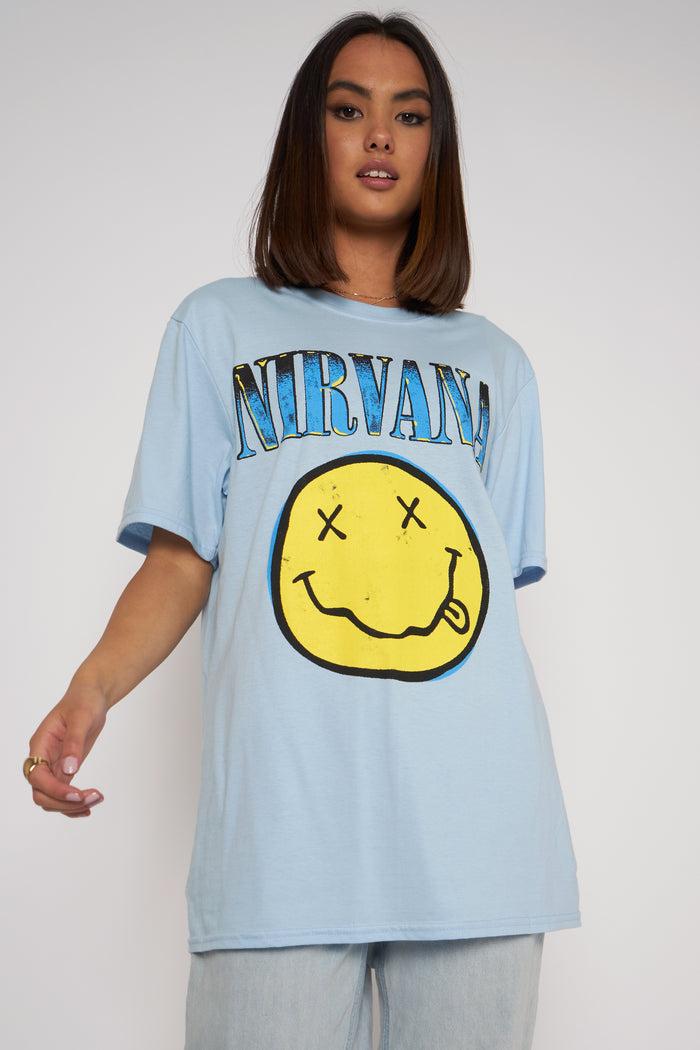 Daisy Street Daisy Street Licensed Relaxed T-Shirt With Nirvana Print