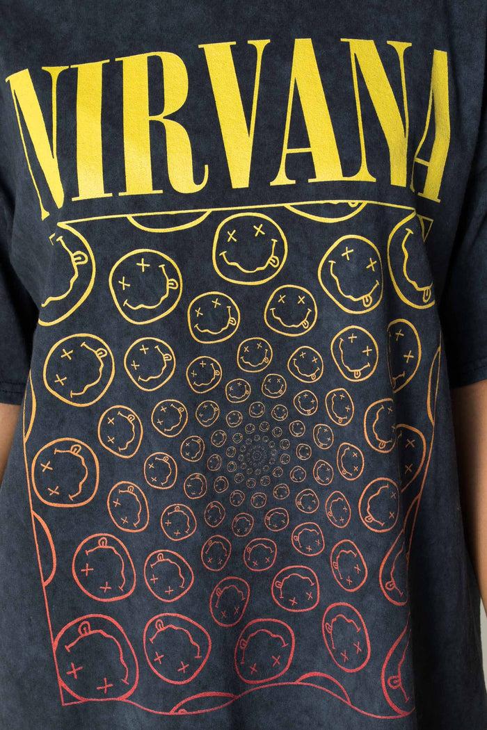 Daisy Street Daisy Street Licensed Relaxed T-Shirt With Nirvana Print