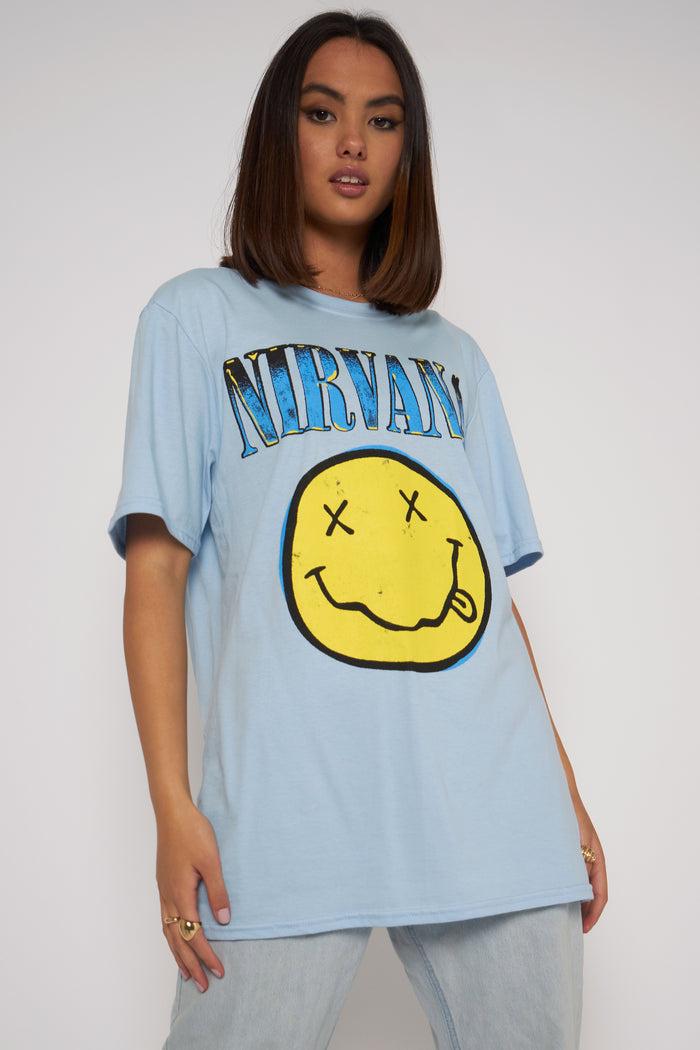 daisy street Daisy Street Licensed Relaxed T-Shirt With Nirvana Print