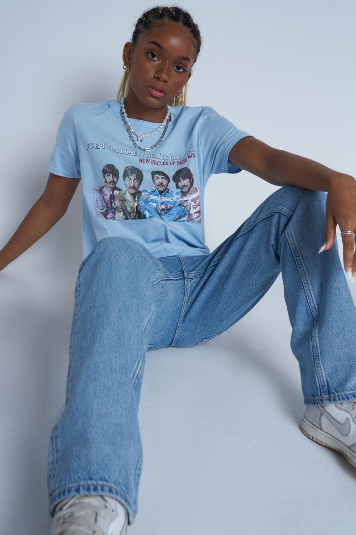 daisy street Daisy Street Licensed Relaxed T-Shirt With The Beatles Print