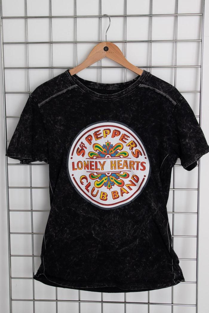 daisy street Daisy Street Licensed Relaxed T-Shirt With The Beatles Lonely Hearts Print