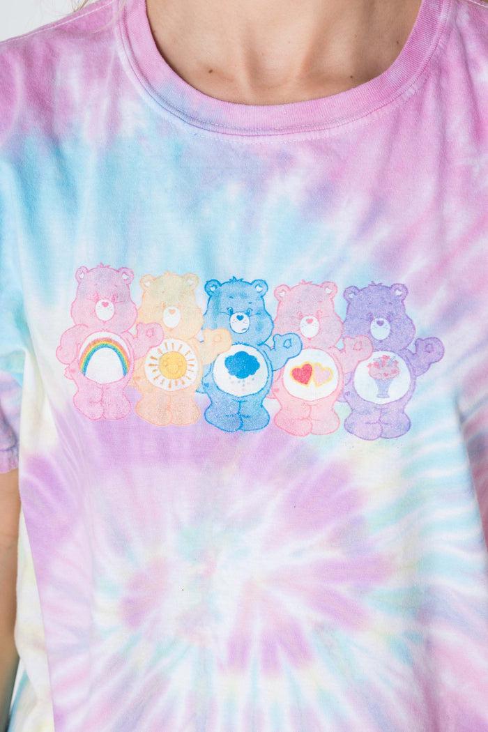 Daisy Street Daisy Street Licensed T-Shirt With Tie-Dye Care Bears Print
