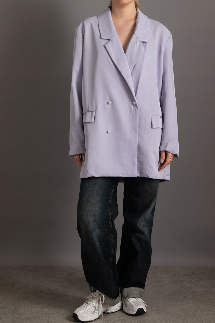 Daisy Street Daisy Street Lilac Blazer In Boyfriend Fit