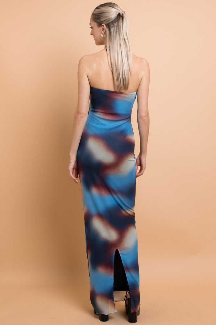 Daisy Street Daisy Street Mesh Strapless Maxi Dress